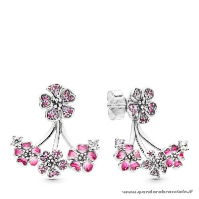 Pandora Italia Pesca Blossom Fiores Orecchini Net
