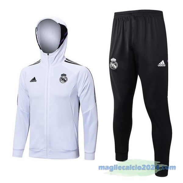 Felpa Cappuccio Arsenal 2022 2023 Bianco Nero Poco Prezzo