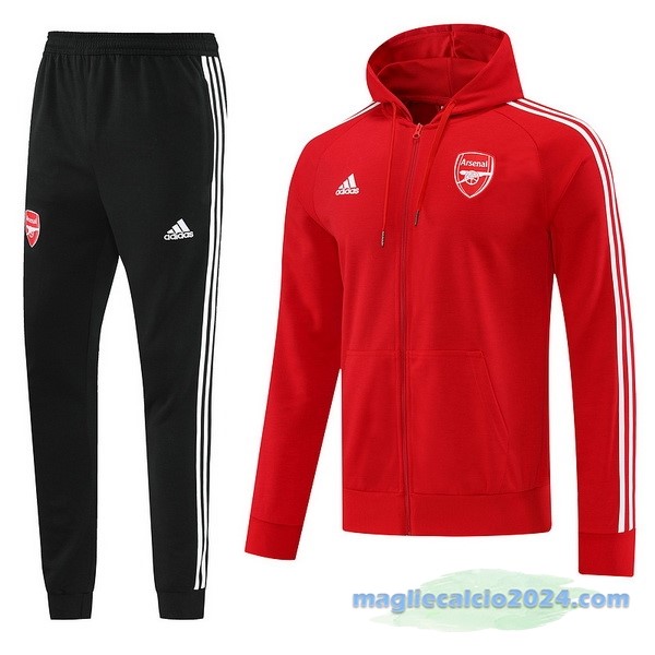 Felpa Cappuccio Arsenal 2022 2023 Nero I Rosso Poco Prezzo