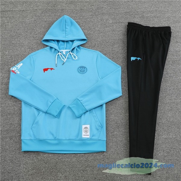 Felpa Cappuccio Bambino Paris Saint Germain 2022 2023 Azul Nero Poco Prezzo