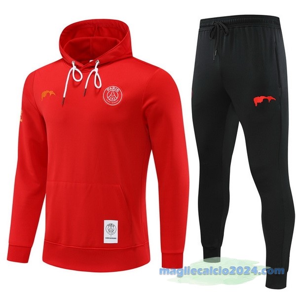Felpa Cappuccio Bambino Paris Saint Germain 2022 2023 Rosso I Nero Poco Prezzo