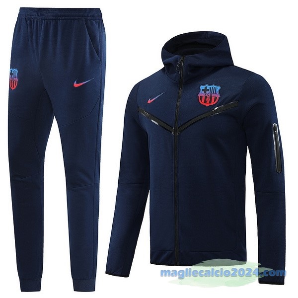 Felpa Cappuccio Barcelona 2022 2023 Azul Navy Poco Prezzo