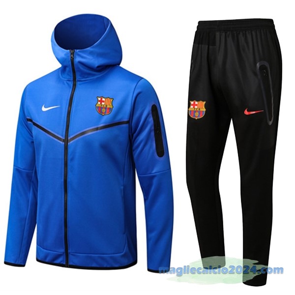 Felpa Cappuccio Barcelona 2022 2023 Azul Poco Prezzo