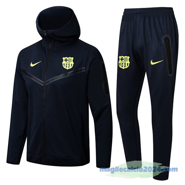Felpa Cappuccio Barcelona 2022 2023 Nero Poco Prezzo