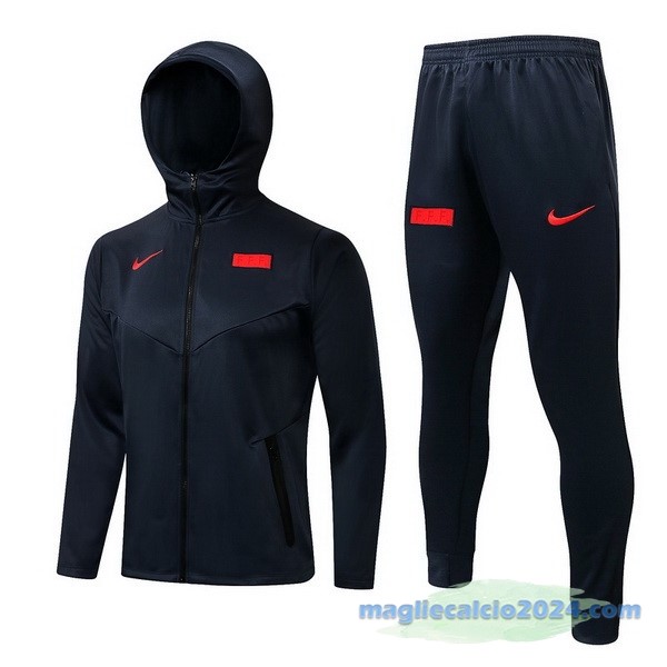 Felpa Cappuccio Francia 2021 Azul Navy Poco Prezzo