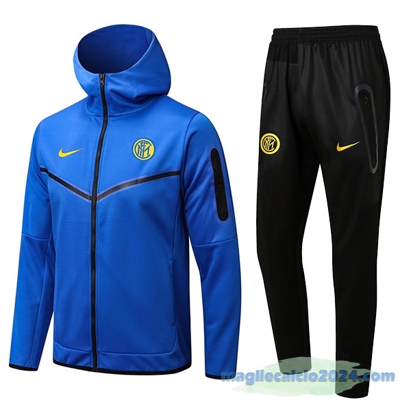 Felpa Cappuccio Inter Milán 2022 2023 Azul Nero Poco Prezzo