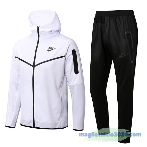 Felpa Cappuccio Nike 2022 2023 Bianco Nero Poco Prezzo