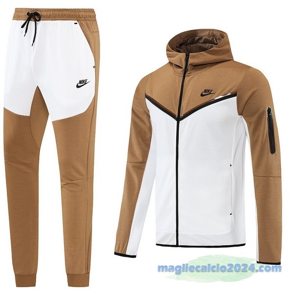 Felpa Cappuccio Nike 2022 2023 Giallo I Bianco Poco Prezzo