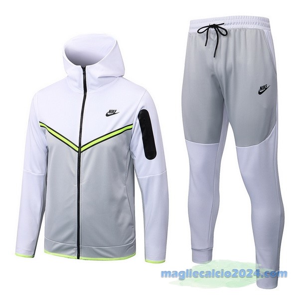 Felpa Cappuccio Nike 2022 2023 Grigio Bianco Poco Prezzo
