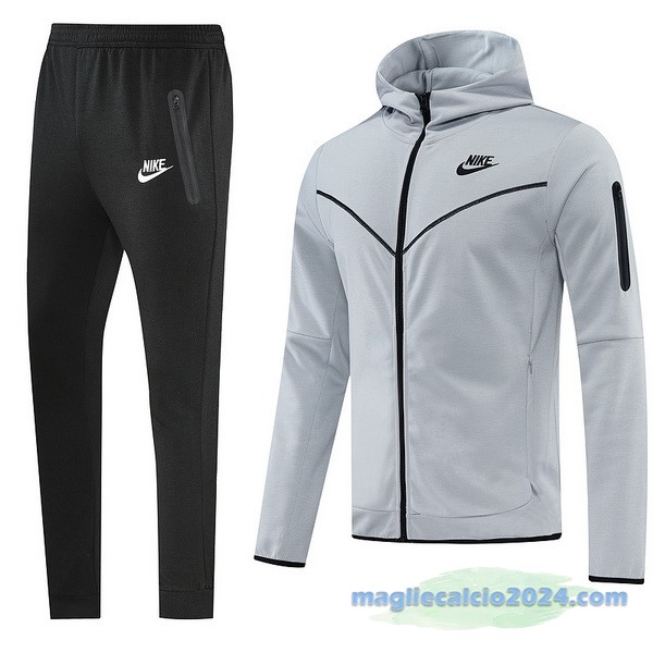 Felpa Cappuccio Nike 2022 2023 Grigio Nero Poco Prezzo