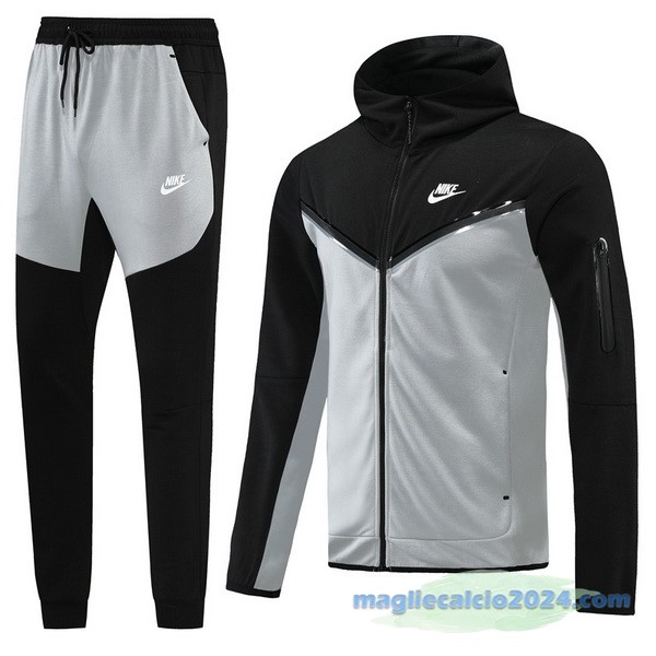 Felpa Cappuccio Nike 2022 2023 Nero Grigio Poco Prezzo