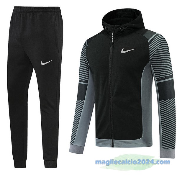 Felpa Cappuccio Nike 2022 2023 Nero I Grigio Poco Prezzo
