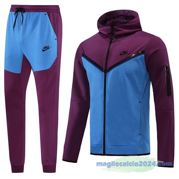 Felpa Cappuccio Nike 2022 2023 Purpureo Azul Poco Prezzo