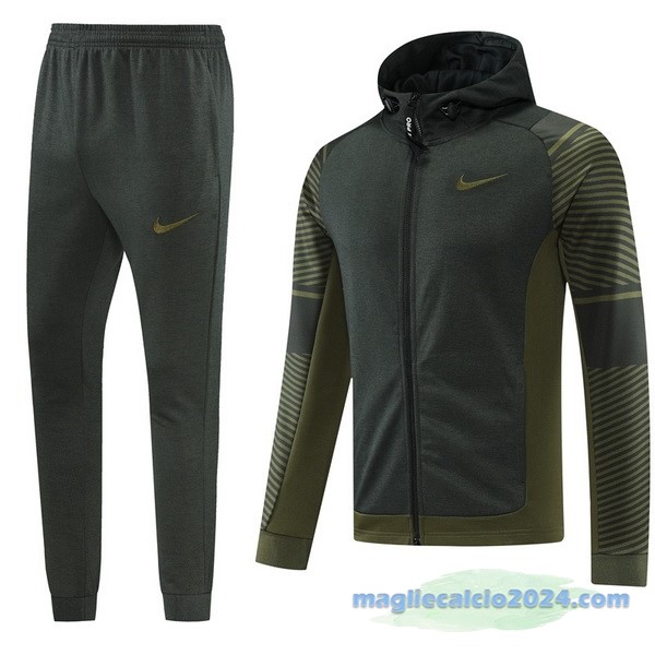 Felpa Cappuccio Nike 2022 2023 Verde I Navy Poco Prezzo
