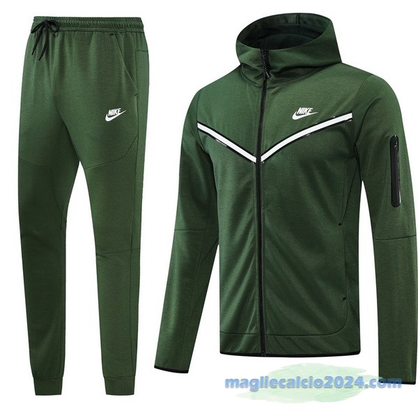 Felpa Cappuccio Nike 2022 2023 Verde Navy Poco Prezzo