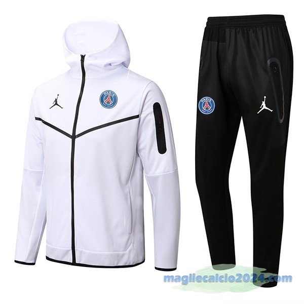 Felpa Cappuccio Paris Saint Germain 2022 2023 Bianco Nero Poco Prezzo