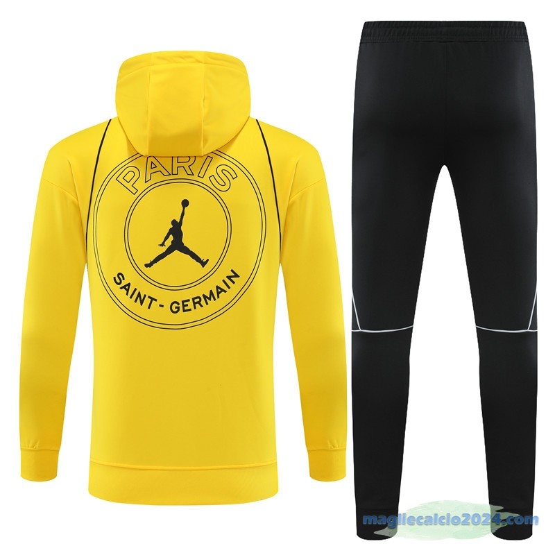 Felpa Cappuccio Paris Saint Germain 2023 2024 Giallo I Nero Poco Prezzo