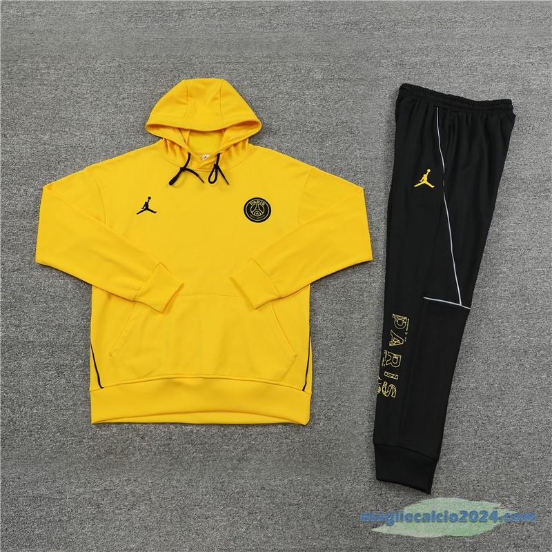 Felpa Cappuccio Paris Saint Germain 2023 2024 Giallo I Nero Poco Prezzo