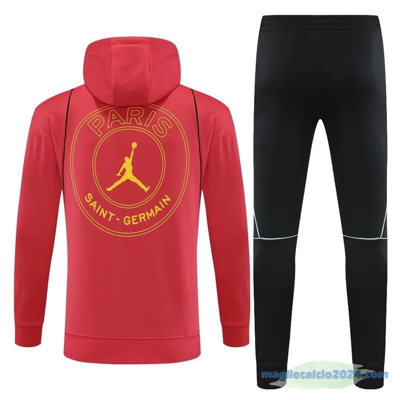 Felpa Cappuccio Paris Saint Germain 2023 2024 Rosso I Nero Poco Prezzo