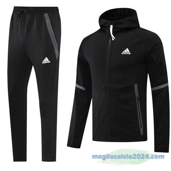Felpa Cappuccio adidas 2022 2023 Nero Poco Prezzo