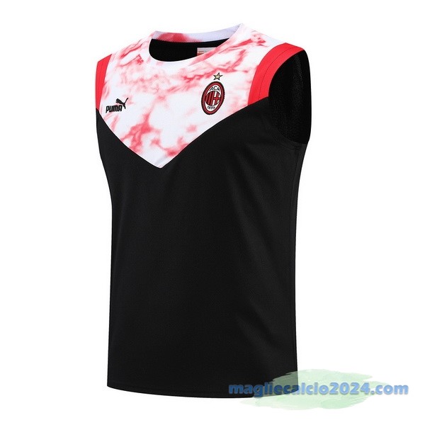 Formazione Senza Maniche AC Milan 2022 2023 Nero Rosso Poco Prezzo