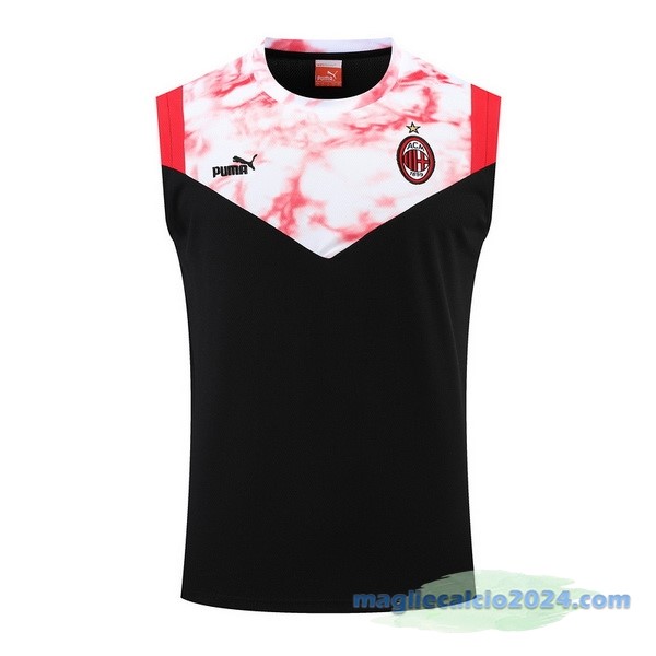 Formazione Senza Maniche AC Milan 2022 2023 Nero Rosso Poco Prezzo