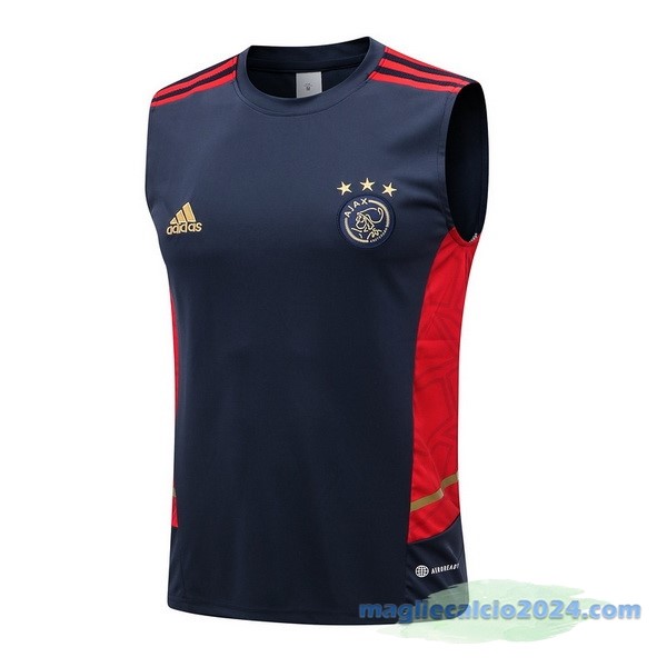 Formazione Senza Maniche Ajax 2022 2023 Azul Rosso Poco Prezzo