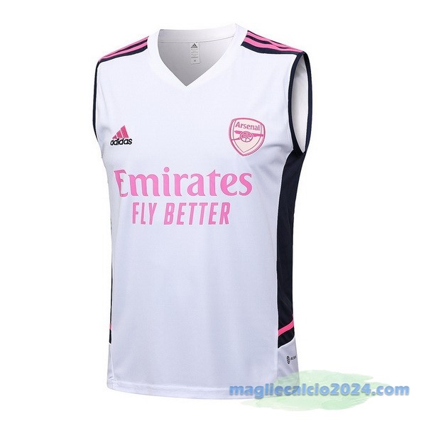 Formazione Senza Maniche Arsenal 2023 2024 Bianco Rosa Poco Prezzo