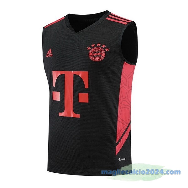 Formazione Senza Maniche Bayern Múnich 2023 2024 Nero Rosso Poco Prezzo