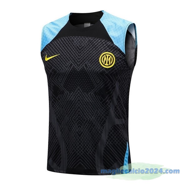 Formazione Senza Maniche Inter Milán 2022 2023 Nero Azul Poco Prezzo