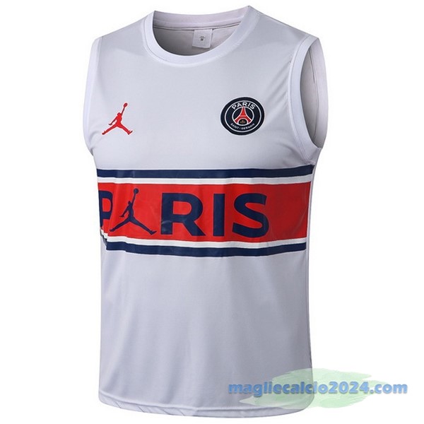 Formazione Senza Maniche Paris Saint Germain 2022 2023 Bianco I Rosso Poco Prezzo
