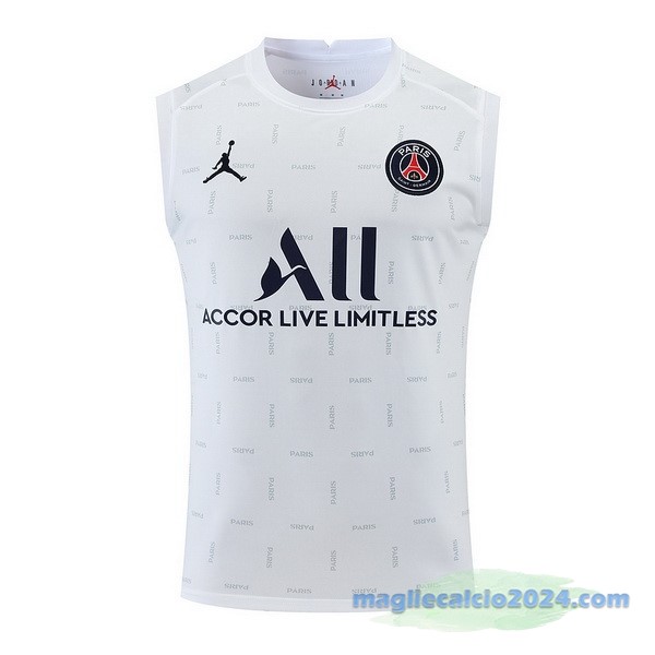 Formazione Senza Maniche Paris Saint Germain 2022 2023 Bianco Poco Prezzo