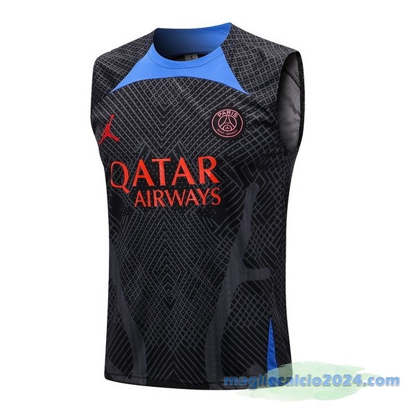 Formazione Senza Maniche Paris Saint Germain 2022 2023 Nero I Azul Rosso Poco Prezzo