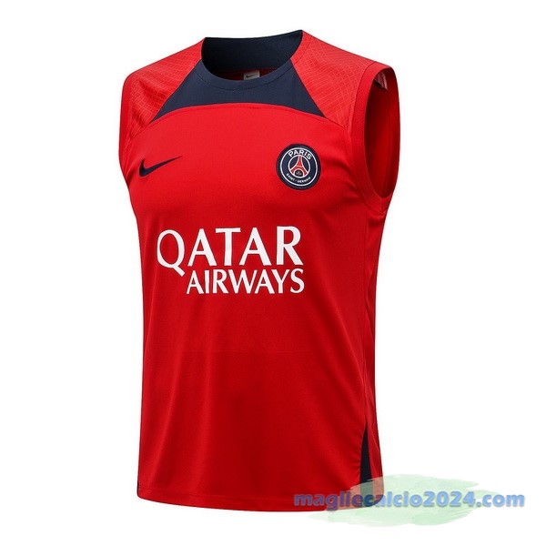 Formazione Senza Maniche Paris Saint Germain 2022 2023 Rosso Poco Prezzo