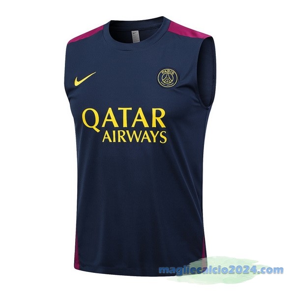 Formazione Senza Maniche Paris Saint Germain 2023 2024 Azul Navy Poco Prezzo