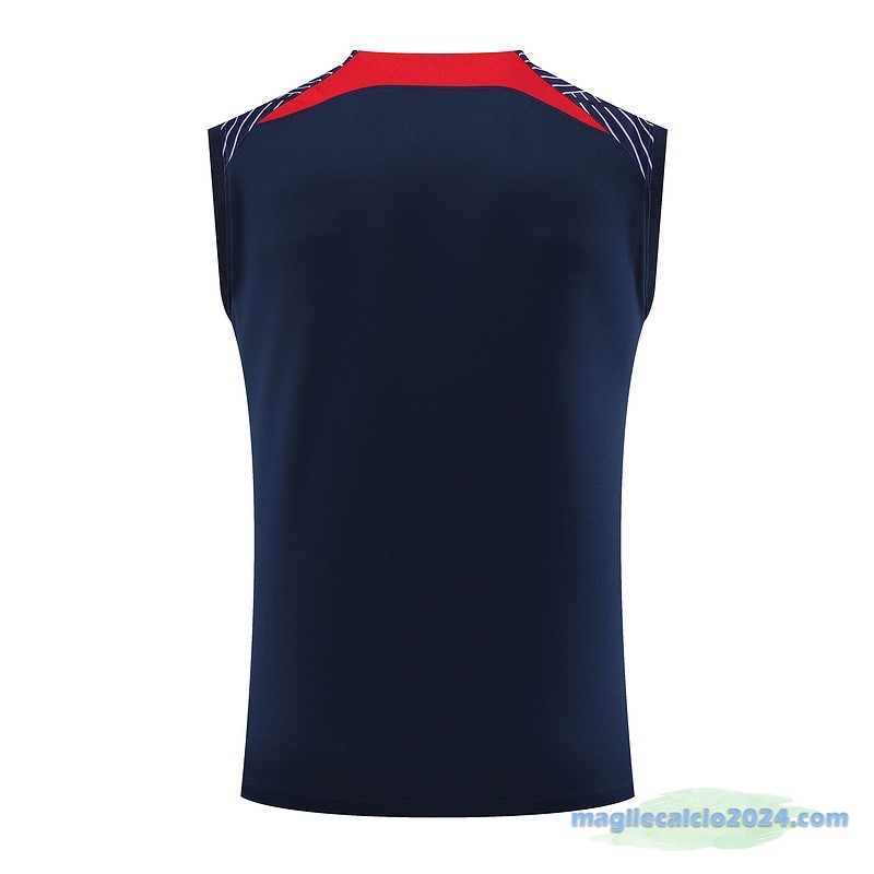 Formazione Senza Maniche Paris Saint Germain 2023 2024 Azul Rosso Purpureo Poco Prezzo