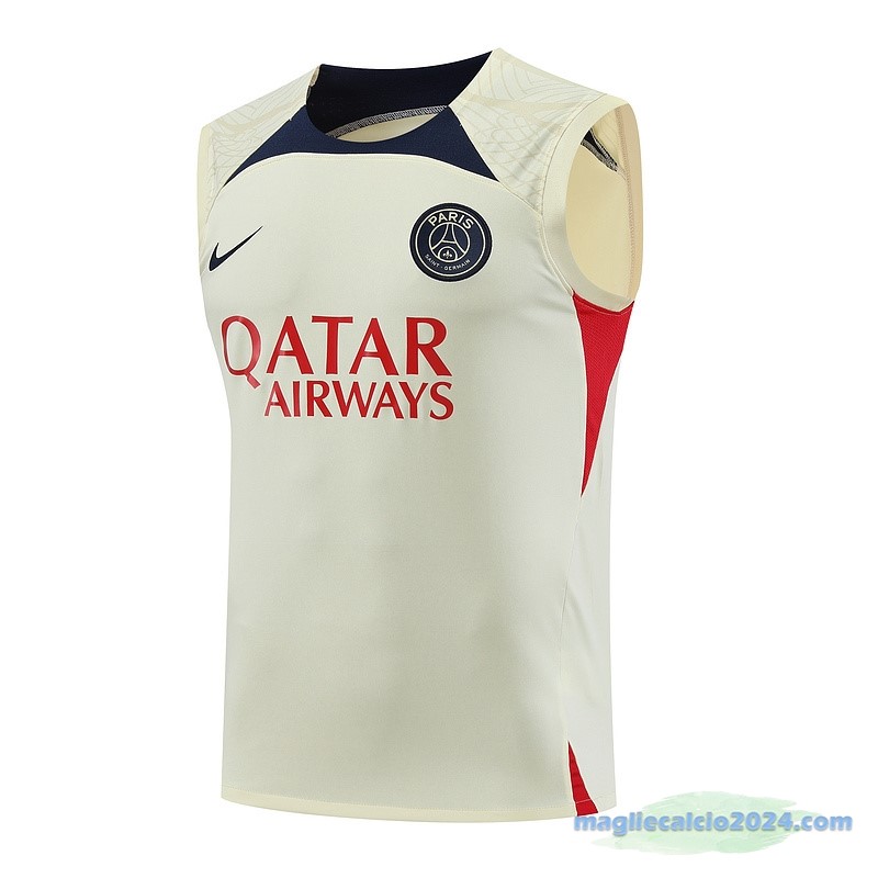 Formazione Senza Maniche Paris Saint Germain 2023 2024 Giallo Azul Poco Prezzo