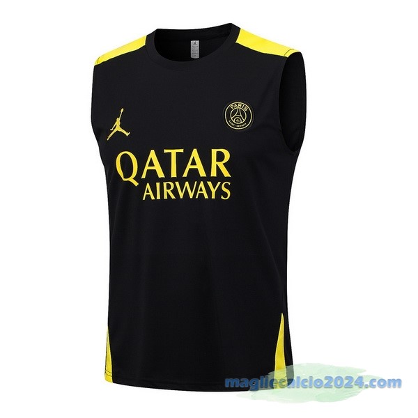 Formazione Senza Maniche Paris Saint Germain 2023 2024 Nero Giallo Poco Prezzo