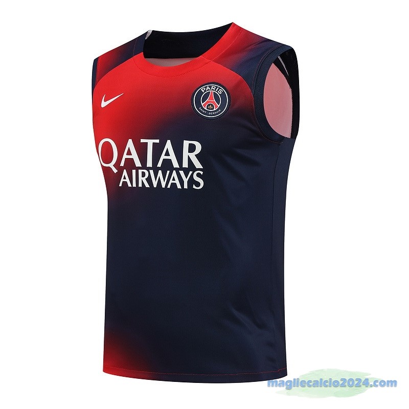Formazione Senza Maniche Paris Saint Germain 2023 2024 Rosso Azul Poco Prezzo