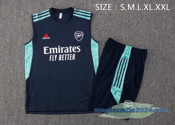 Formazione Senza Maniche Set Completo Arsenal 2022 2023 Azul Verde Poco Prezzo