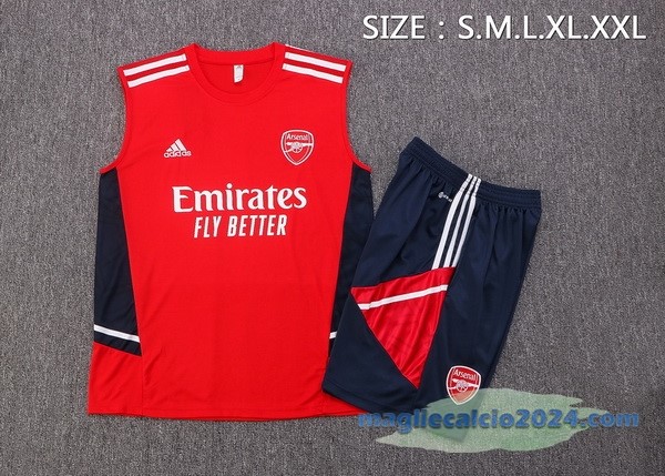 Formazione Senza Maniche Set Completo Arsenal 2022 2023 Rosso Azul Poco Prezzo
