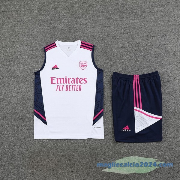 Formazione Senza Maniche Set Completo Arsenal 2023 2024 Bianco Rosa Azul Poco Prezzo