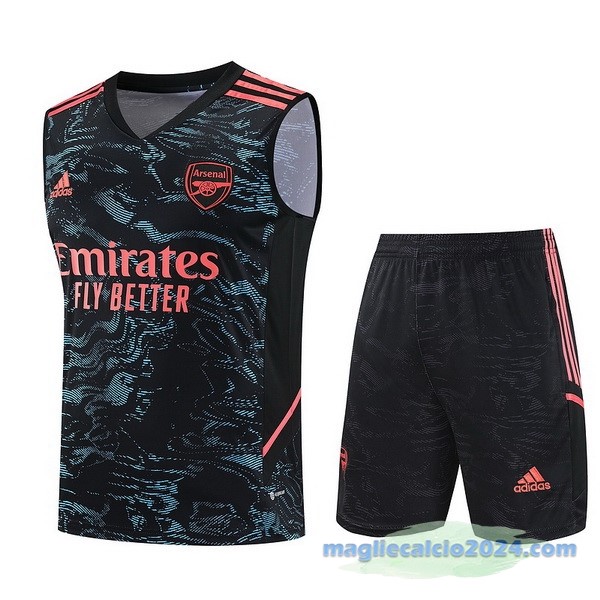 Formazione Senza Maniche Set Completo Arsenal 2023 2024 Nero Verde Poco Prezzo