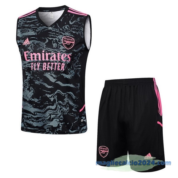 Formazione Senza Maniche Set Completo Arsenal 2023 2024 Verde Nero Rosa Poco Prezzo
