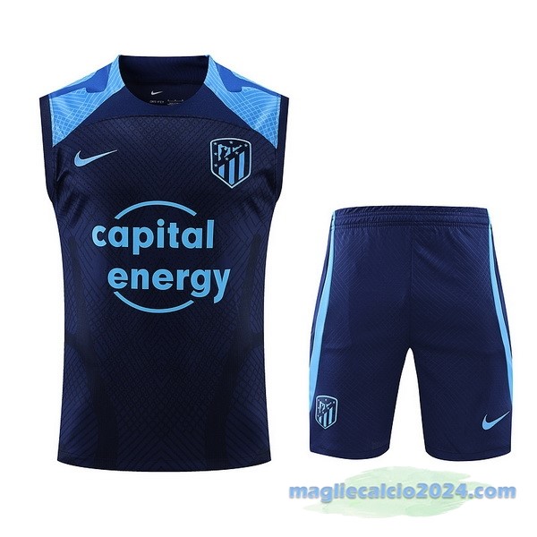 Formazione Senza Maniche Set Completo Atlético Madrid 2022 2023 Azul Navy Poco Prezzo