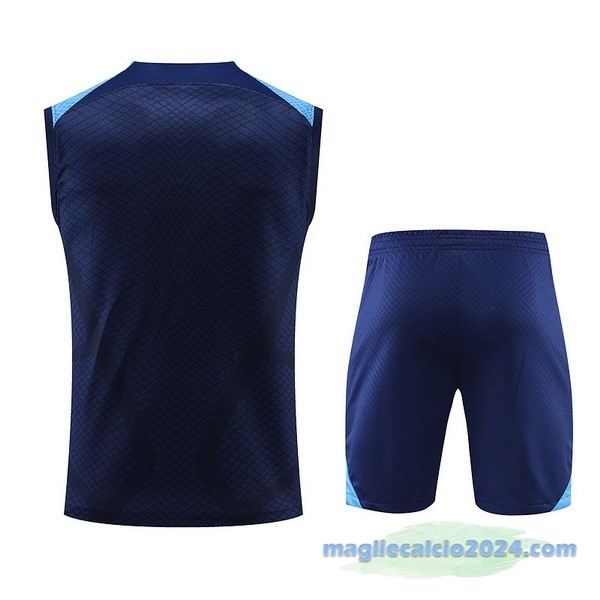 Formazione Senza Maniche Set Completo Atlético Madrid 2022 2023 Azul Navy Poco Prezzo