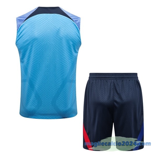 Formazione Senza Maniche Set Completo Barcelona 2022 2023 Azul Rosso Poco Prezzo