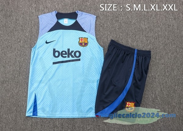 Formazione Senza Maniche Set Completo Barcelona 2022 2023 Azul Rosso Poco Prezzo