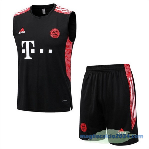 Formazione Senza Maniche Set Completo Bayern Múnich 2022 2023 Nero I Rosso Poco Prezzo