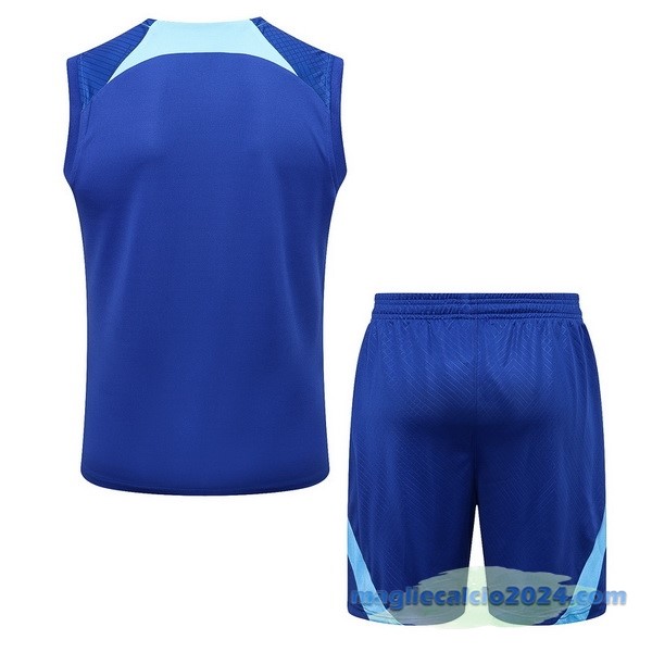 Formazione Senza Maniche Set Completo Chelsea 2022 2023 Azul Bianco Poco Prezzo